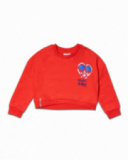 Sudadera felpa rojo niña Hello Playa Sudadera felpa rojo niña Hello Playa