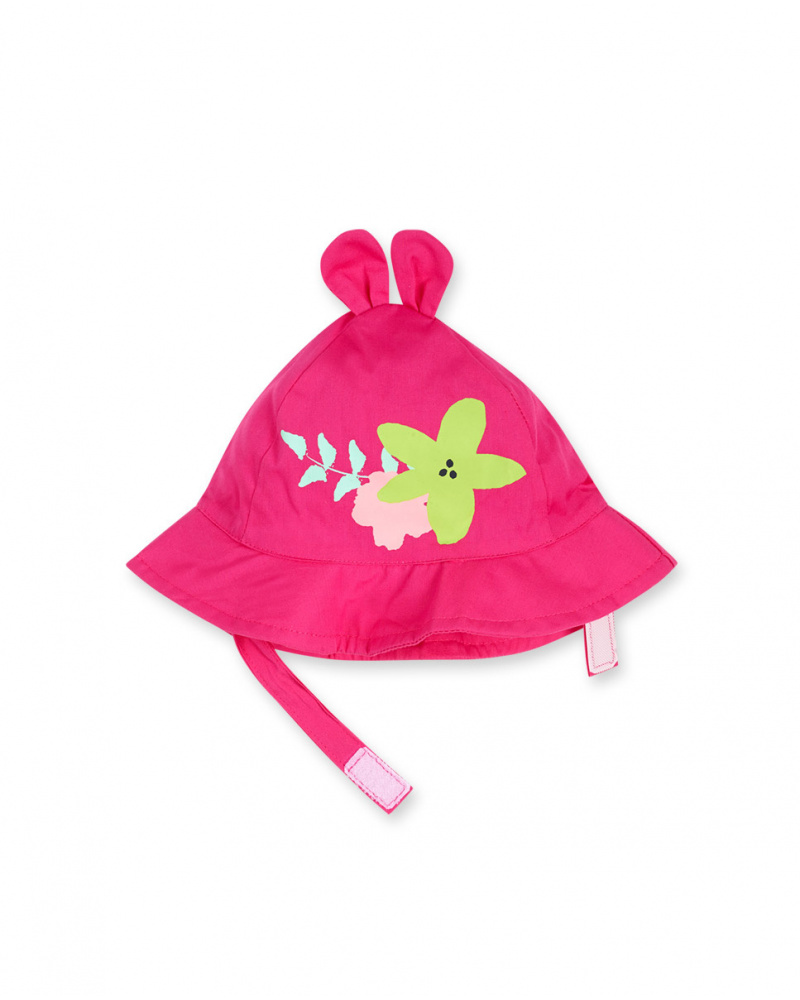 Gorro plana fucsia niña Time to plant