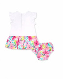 Vestido punto blanco niña Time to plant