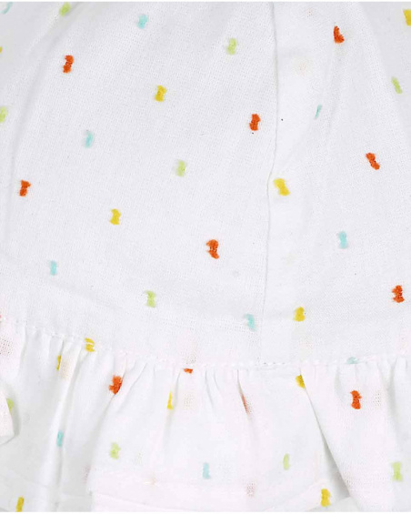 Gorro plana blanco niña Sunday