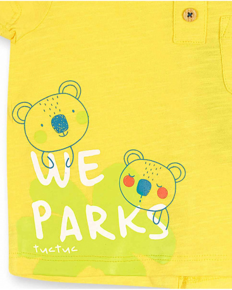 Conjunto punto amarillo verde niño Sunday