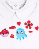 Conjunto punto popelín blanco niña Blub