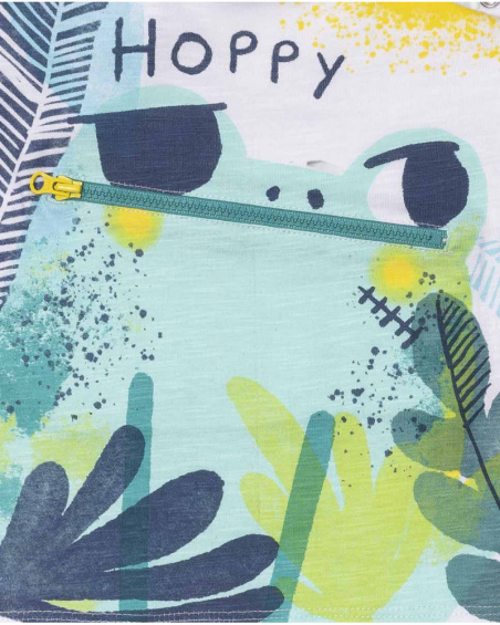 Camiseta punto blanco estampado niño Treasure Island