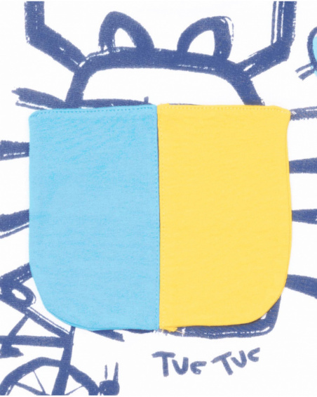 Camiseta punto blanco niño Tiny Critters