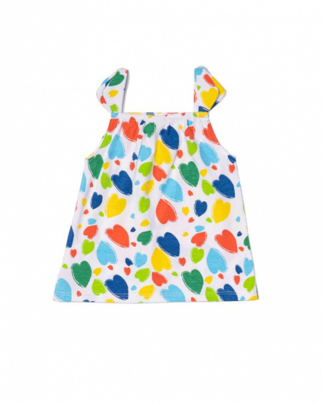 Camiseta punto estampado corazones niña Holidays