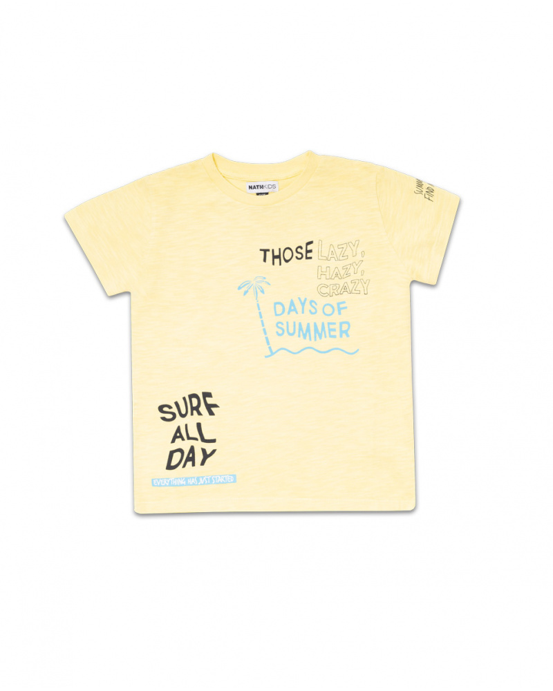 Camiseta punto amarillo niño Beach Days