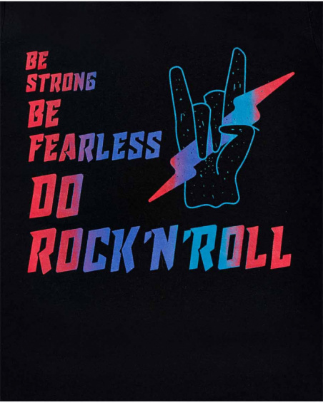 Camiseta punto negro niño Wild thing