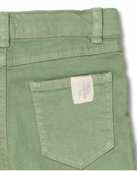 Short plana verde niña Oasis