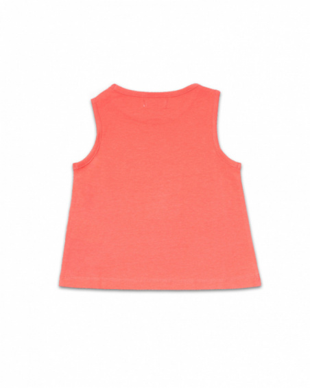 Camiseta tirantes punto rojo niña Basics Girl