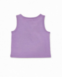 Camiseta tirantes punto morado niña Paradiso beach