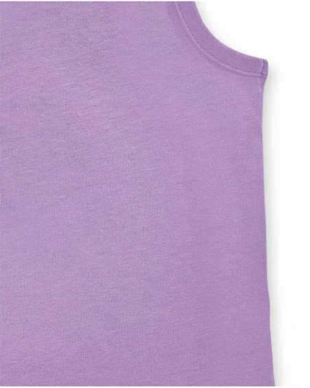 Camiseta tirantes punto morado niña Paradiso beach