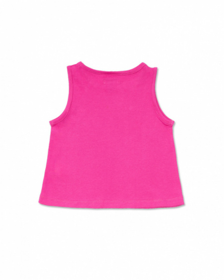 Camiseta tirantes punto morado niña Basics Girl