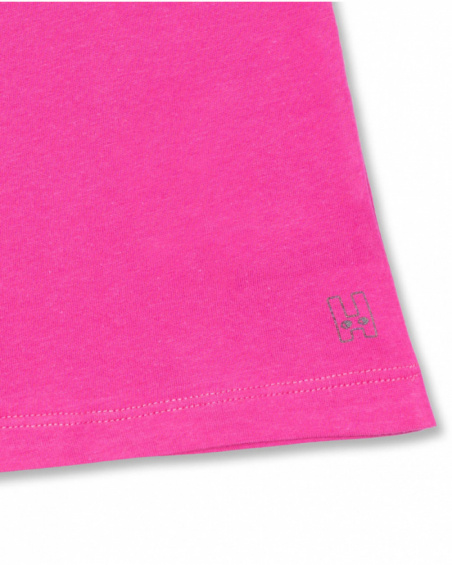 Camiseta tirantes punto morado niña Basics Girl