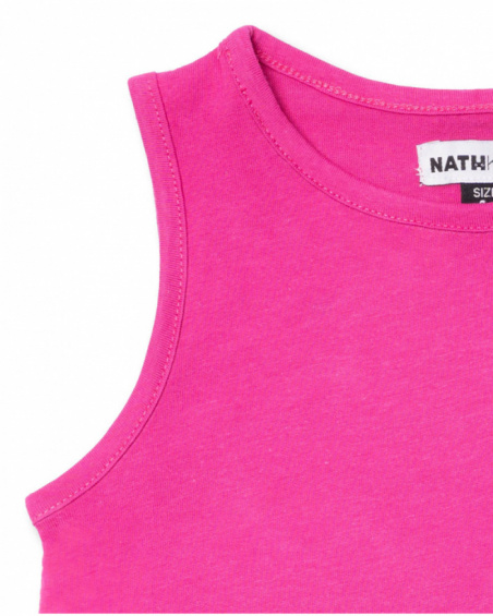 Camiseta tirantes punto morado niña Basics Girl