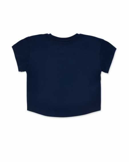 Camiseta punto azul niña Bad influencer