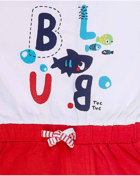 Pelele punto rojo blanco niño Blub