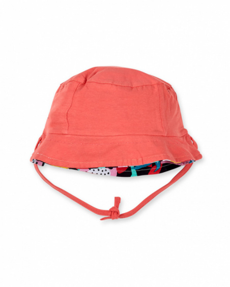 Gorro reversible punto rojo estampado niña Juicy