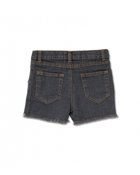 Short plana gris niña One day in NYC