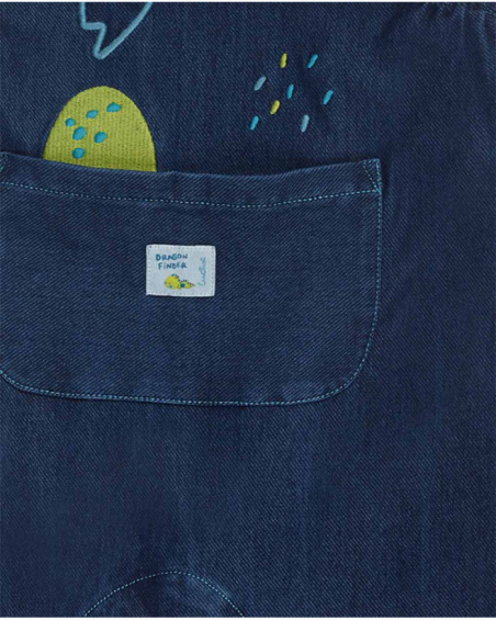 Zapatitos de polipiel de color azul con aplique de púas para Zapatitos de polipiel de color azul con aplique de púas para