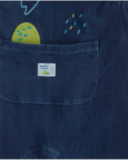 Zapatitos de polipiel de color azul con aplique de púas para Zapatitos de polipiel de color azul con aplique de púas para