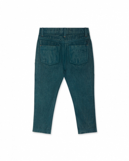 Pantalón sarga verde niño Trecking Time Pantalón sarga verde niño Trecking Time