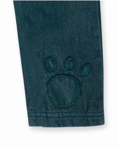 Pantalón sarga verde niño Trecking Time Pantalón sarga verde niño Trecking Time