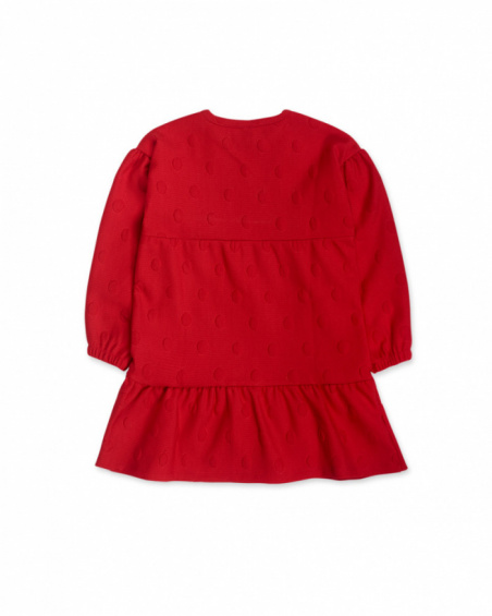 Vestido tricot rojo niña Besties