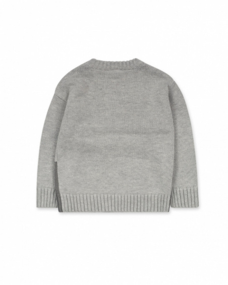 Jersey tricot gris niño Cattitude