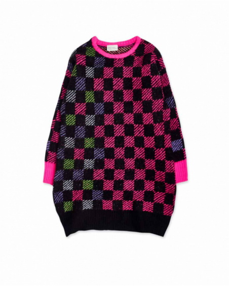 Vestido tricot rosa niña K-Pop