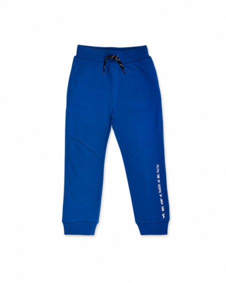 Pantalón felpa azul niño Nice Price