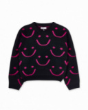Jersey tricot negro niña The Happy World Jersey tricot negro niña The Happy World