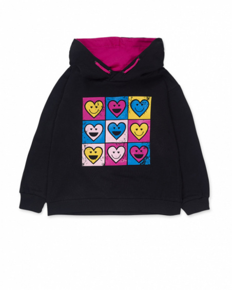 Sudadera punto negro niña The Happy World Sudadera punto negro niña The Happy World