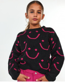 Jersey tricot negro niña The Happy World Jersey tricot negro niña The Happy World