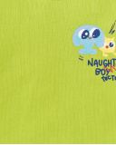 Camiseta punto verde niño Run Sing Jump