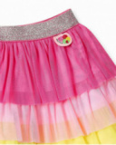 Falda popelín tul fucsia niña Creamy Ice