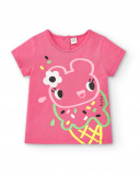 Camiseta punto rosa niña Creamy Ice