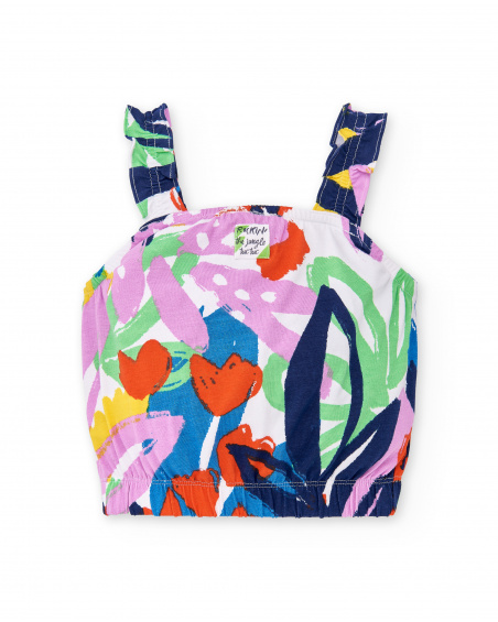 Camiseta tirantes punto lila niña Rockin the Jungle