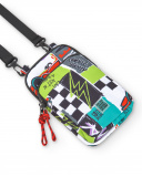 Bolso móvil negro niño Race Car