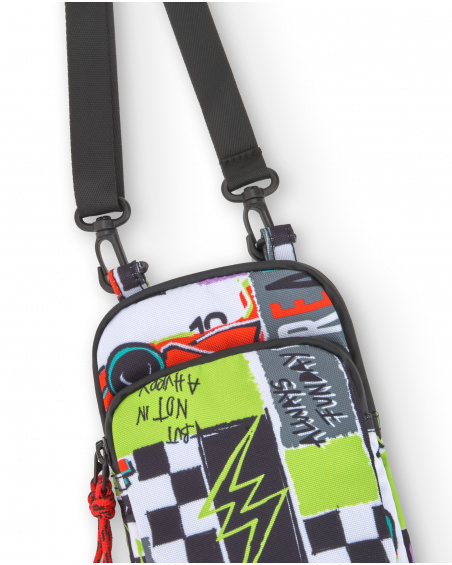 Bolso móvil negro niño Race Car