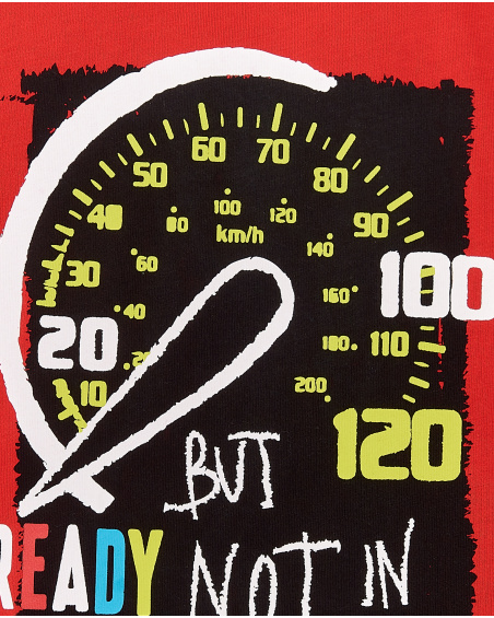 Camiseta punto rojo niño Race Car