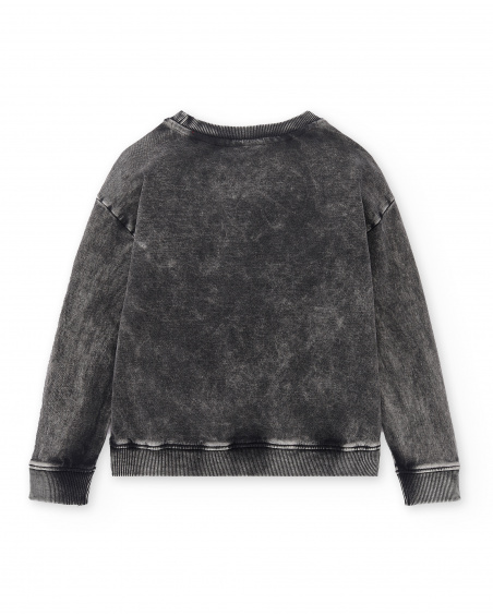 Sudadera felpa gris niño Race Car