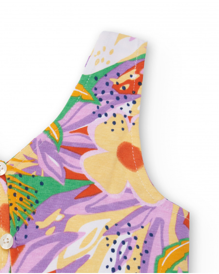 Camiseta tirantes punto lila niña Paradise Beach