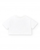 Camiseta top punto blanco niña Paradise Beach