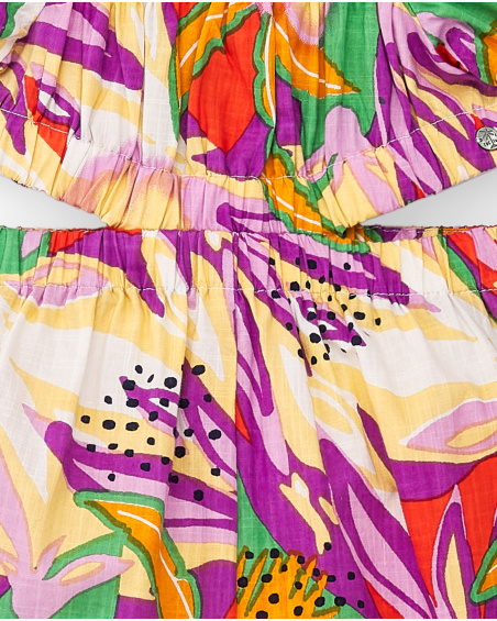 Mono popelín naranja niña Paradise Beach