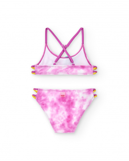 Bikini lila tie dye niña Flamingo Mood