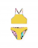 Bikini reversible amarillo niña Flamingo Mood