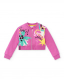 Chaqueta felpa lila niña Flamingo Mood