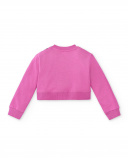 Chaqueta felpa lila niña Flamingo Mood