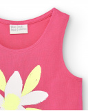 Camiseta tirantes punto fucsia niña Acid Bloom