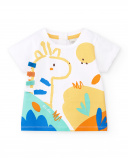 Conjunto punto blanco azul niño Animal Life